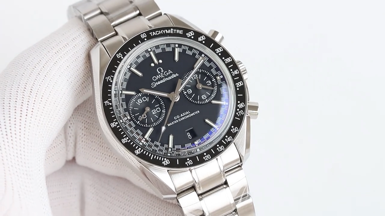 Monochromatic Black Chronograph | White Tachymeter & Pure Contrast