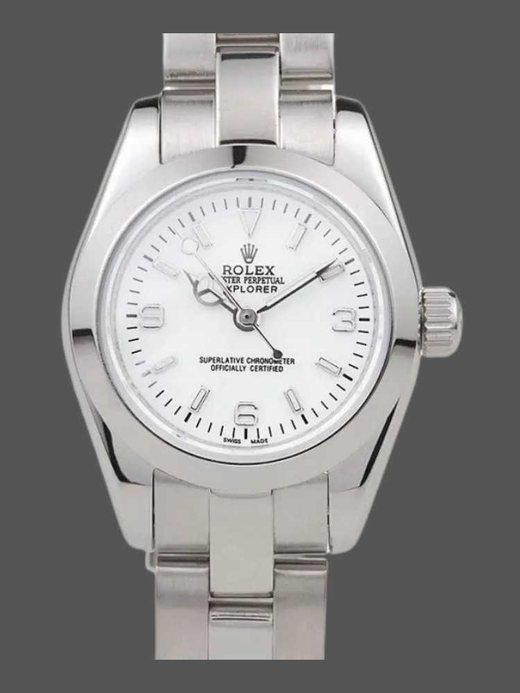 Stainless Steel White Dial Lady