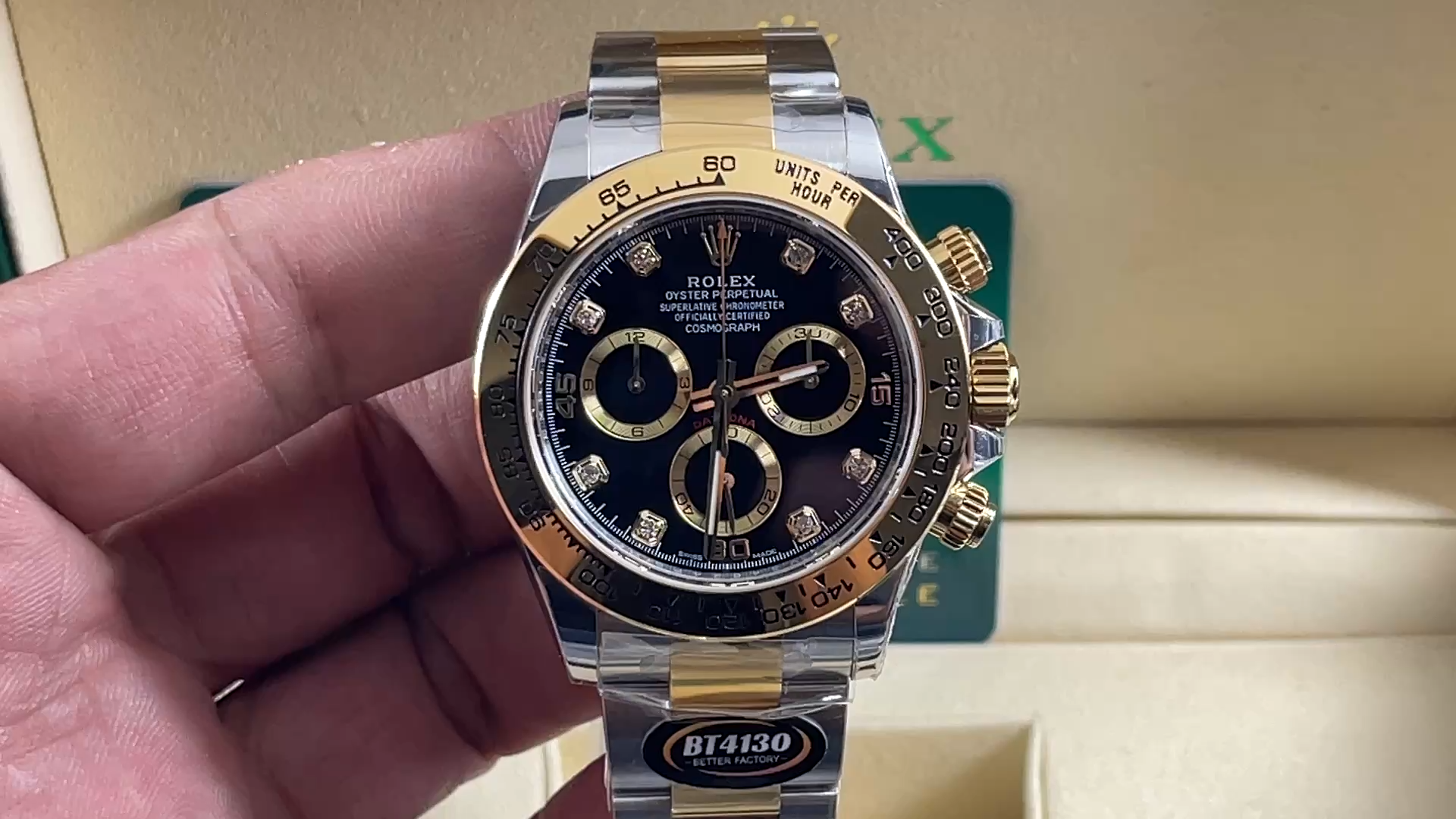 Black Diamond Dial Two-Tone 40mm Men