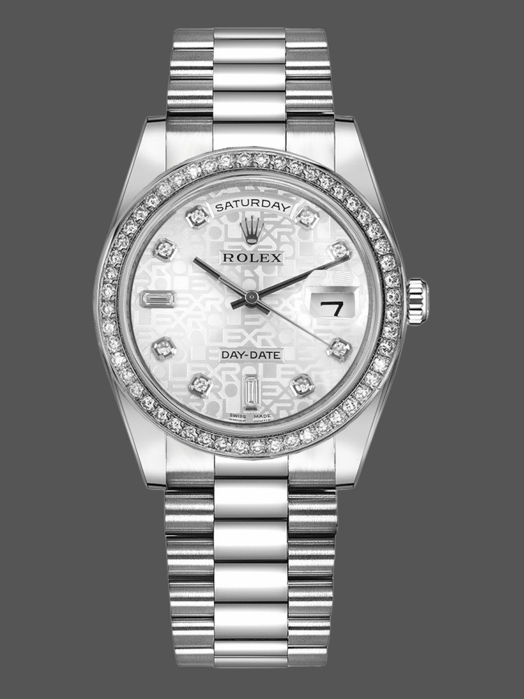 Silver Jubilee Diamond Dial Platinum Date
