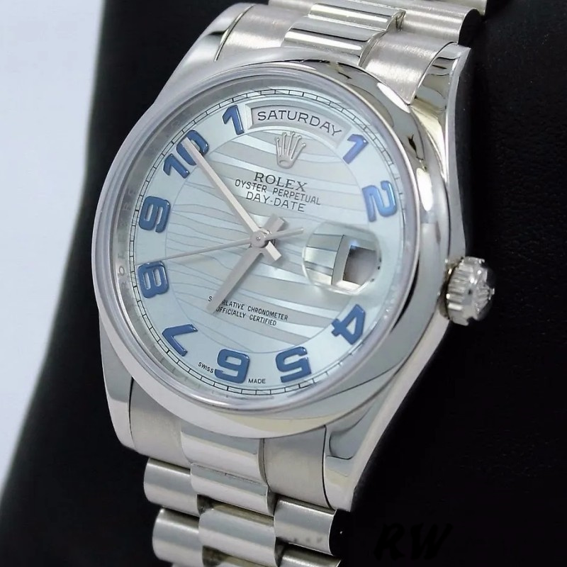 Ice Blue Wave Dial Arabic Numerals