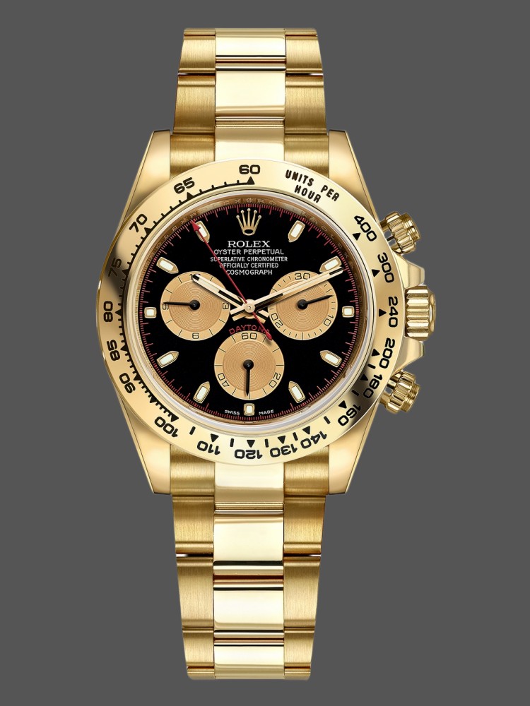 Black Dial Yellow Gold 40mm Men