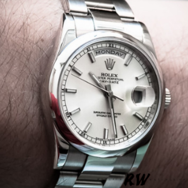 White Gold Oyster Bracelet White Dial Date