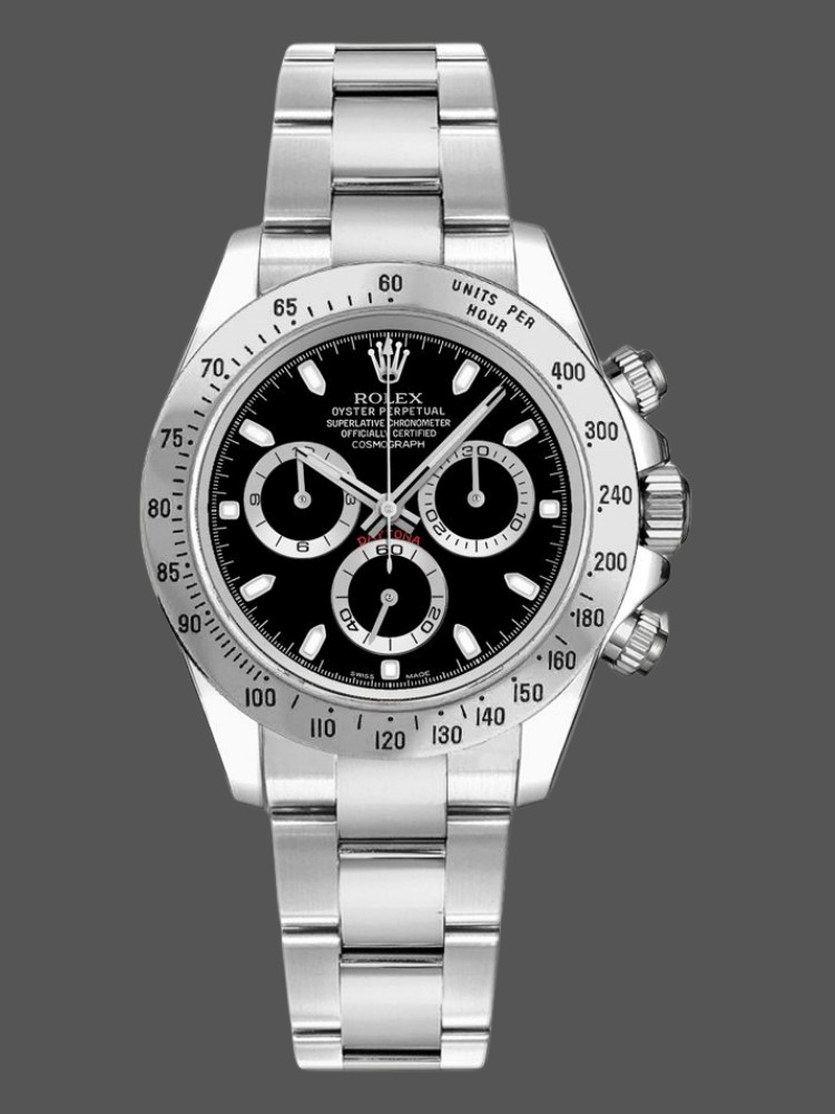 Black Dial Stainless Steel 40mm Men