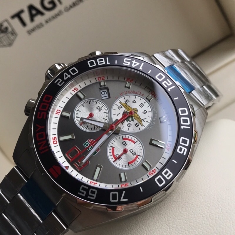 Classic 500 Racing Chronograph Watch Steel Bracelet