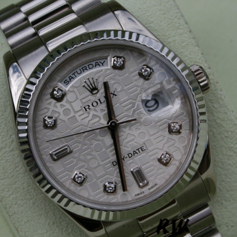 White Gold Jubilee Silver Dial Date