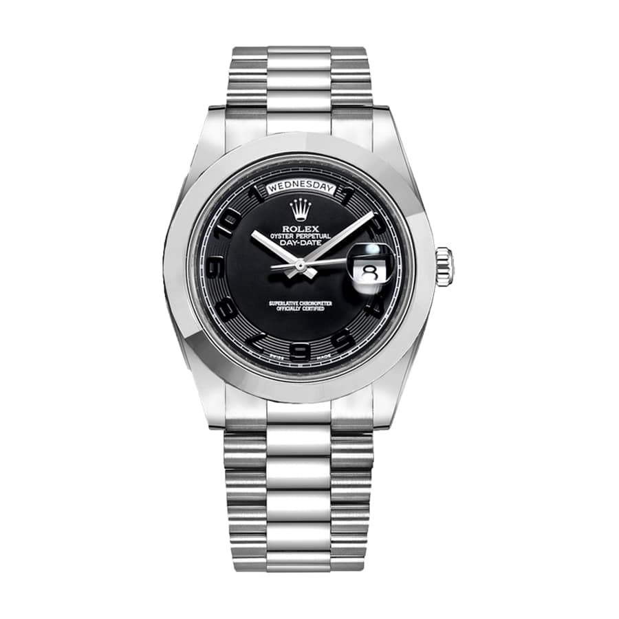 Black Dial Platinum 40mm Men