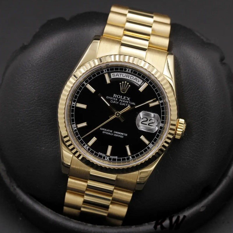 Black Dial Steel Date