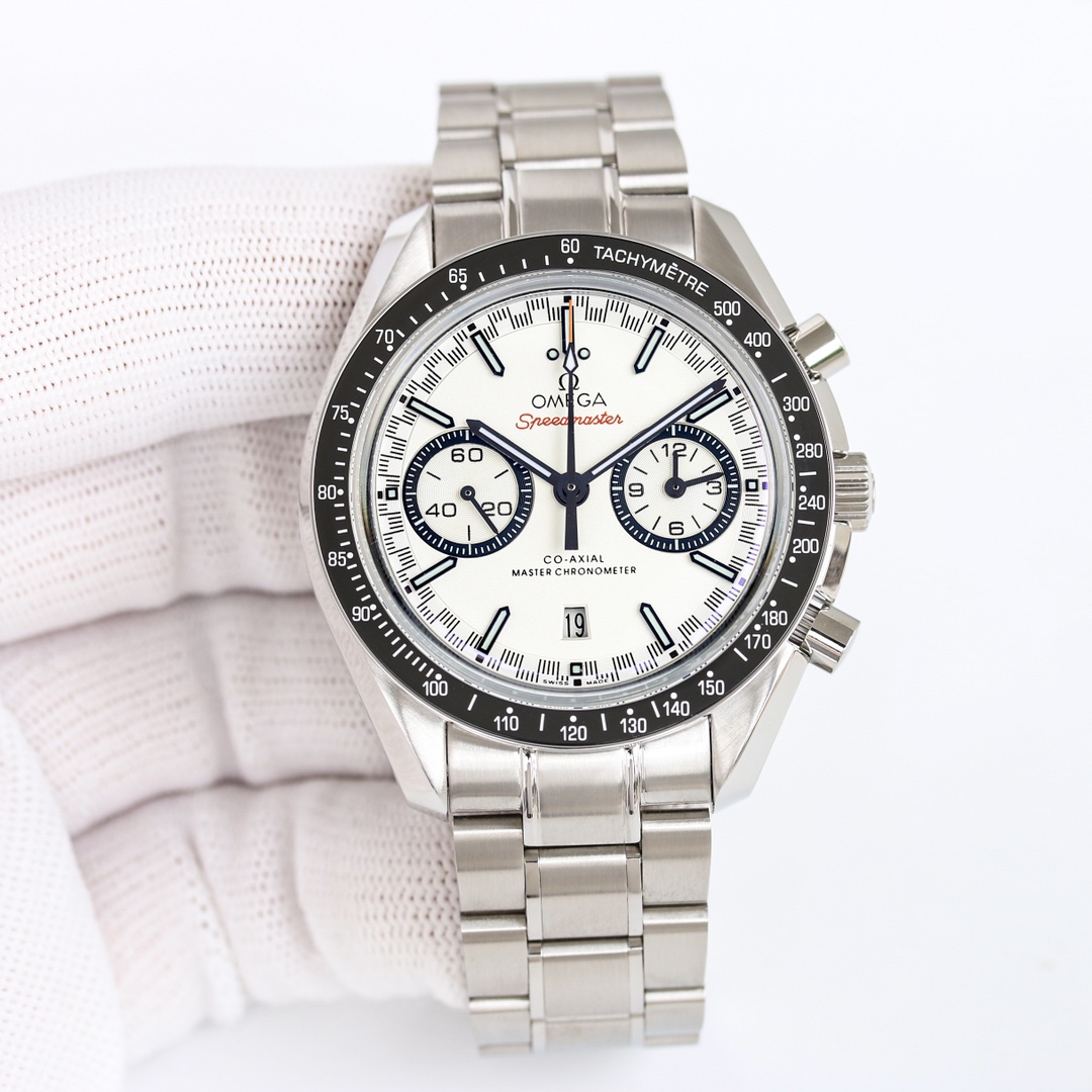 Classic OB2 Racing Chronograph | White Panda Dial & Black Sub-Dials