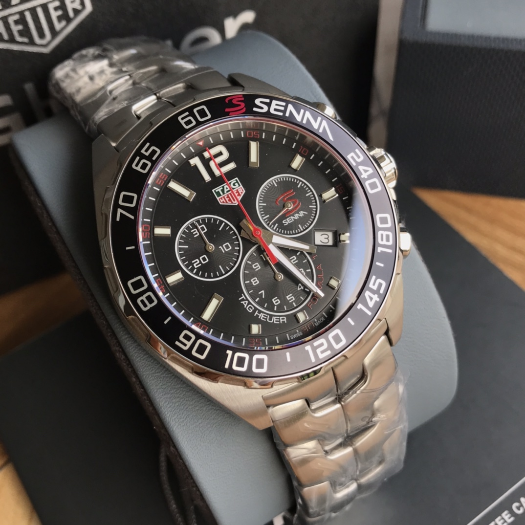 Apex Legend Chronograph - Black & Red Steel