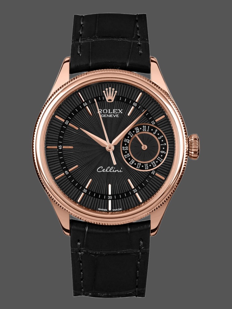 Rose Gold Black Index Dial