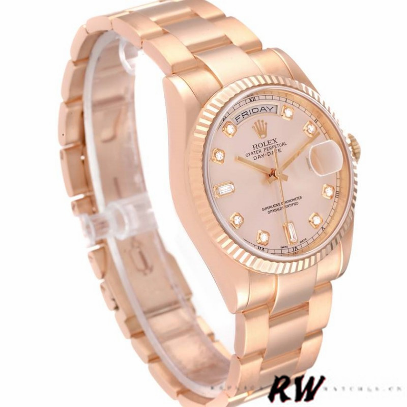 Everose Gold Pink Diamond Dial Date