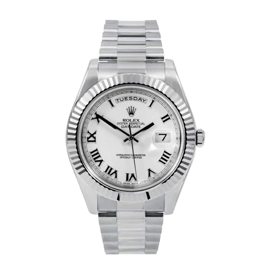 White Roman Dial Yellow Gold 40mm Men