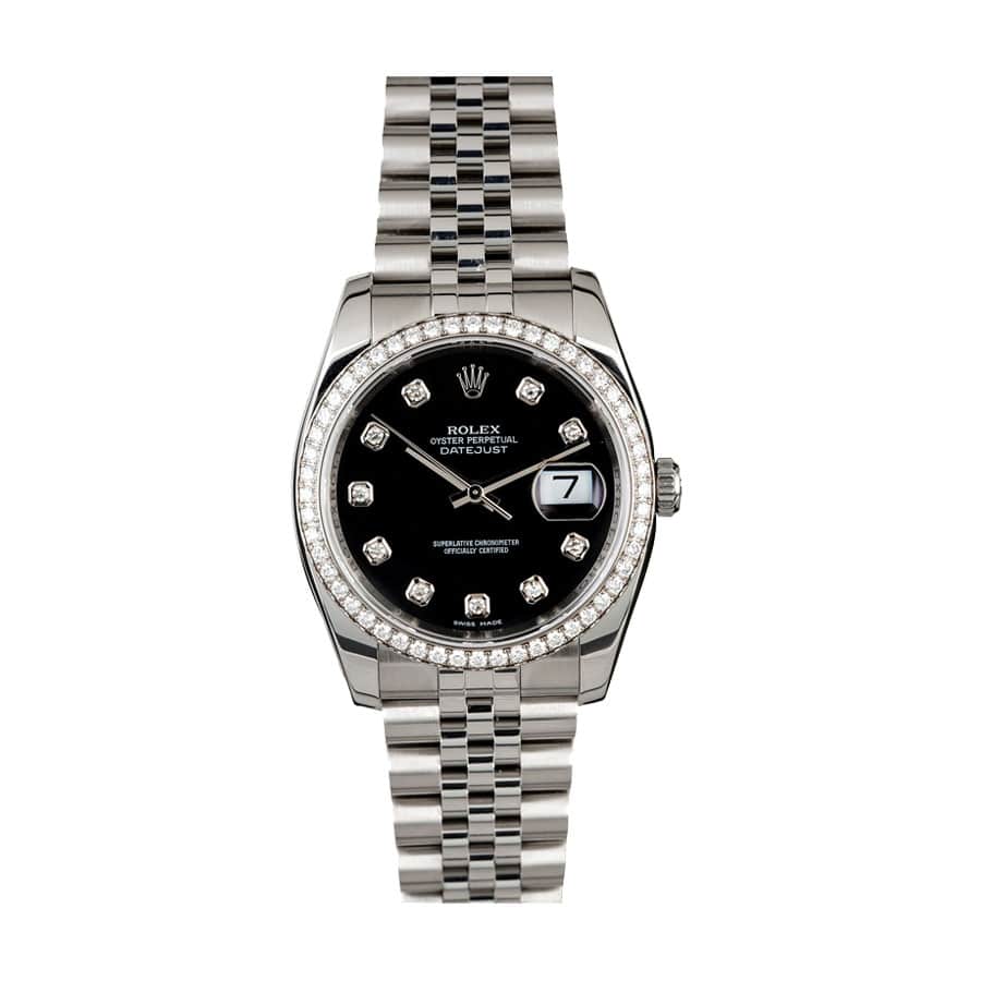 Black Dial Stainless Steel 41mm Men