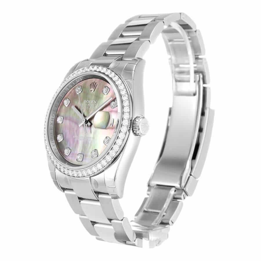 Pink Dial Diamond Bezel Yellow Gold 28mm Lady
