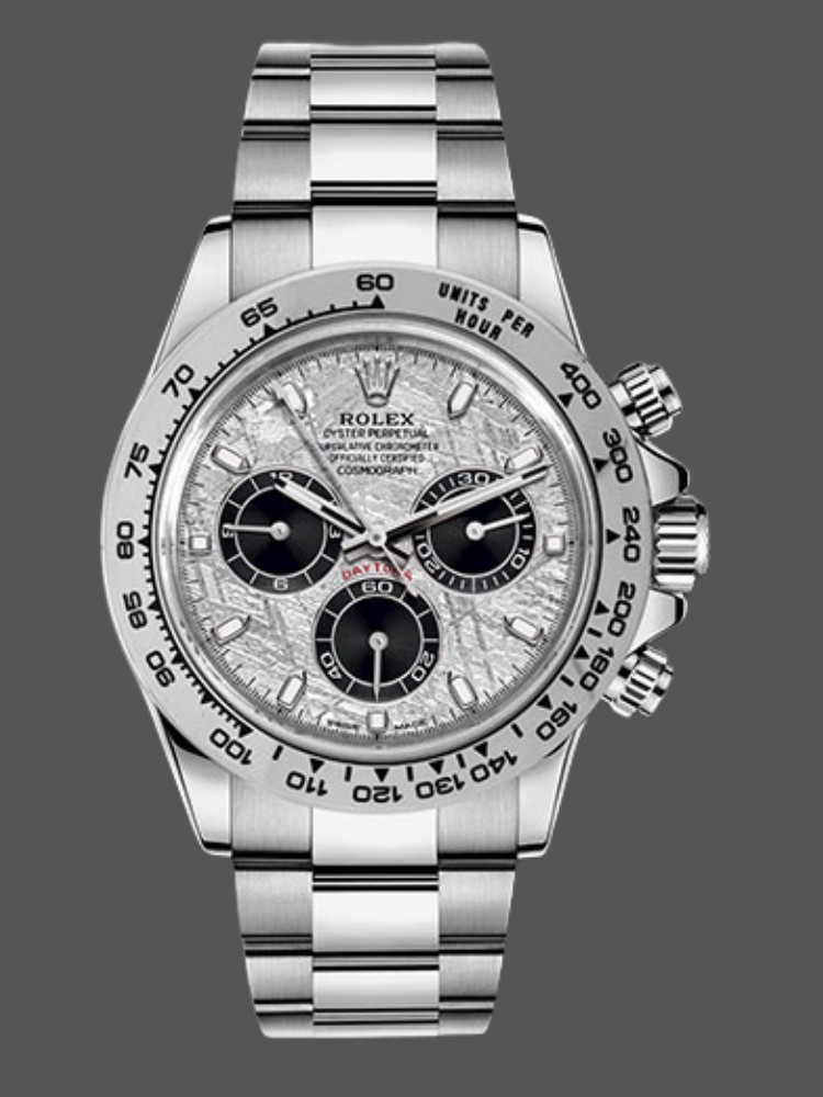 Meteorite Grey Dial White Gold 40mm Men