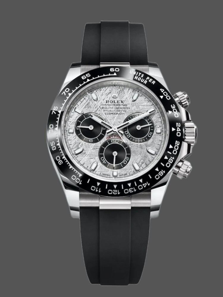 Meteorite and Black Dial Chronograph 40mm Mens