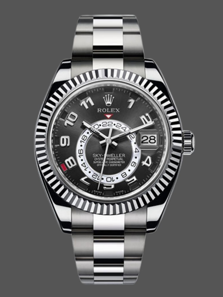 Fluted Bezel Black Dial