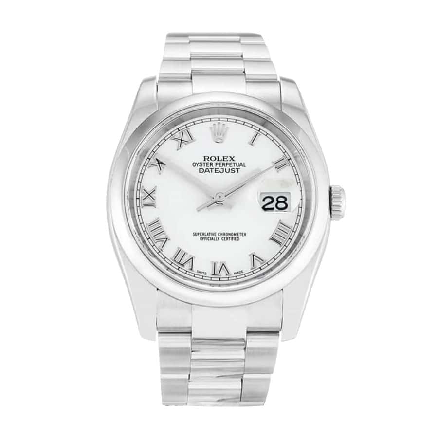White Dial Stainless Steel 41mm Men