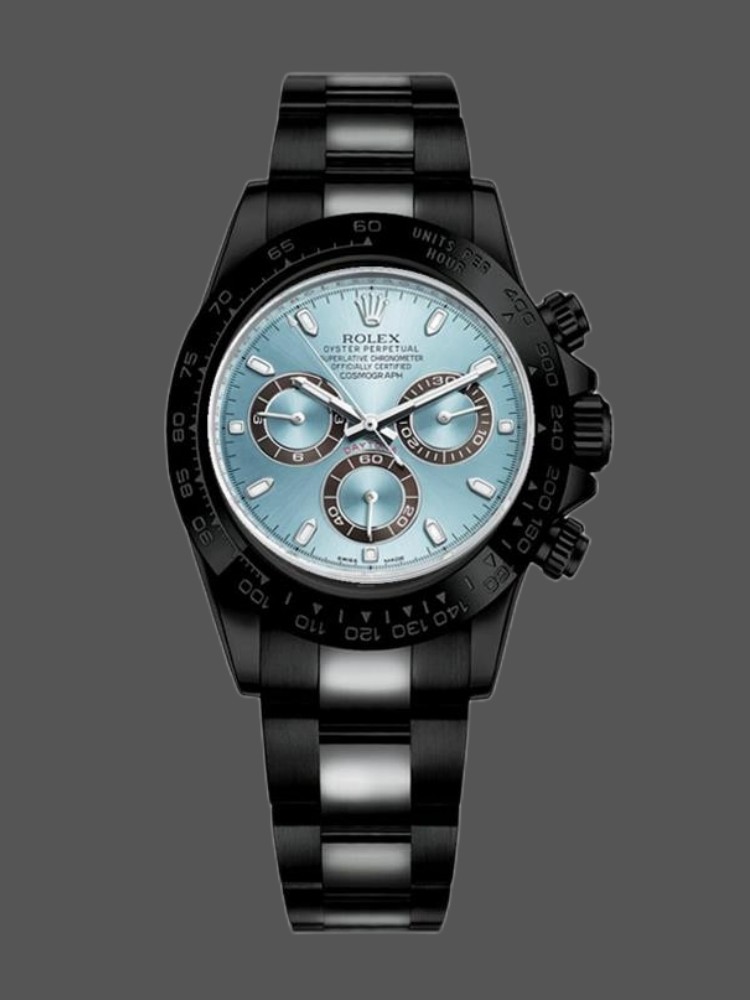 Black Coated Steel Chronograph 40mm Mens