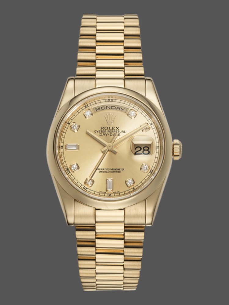 Champagne Diamond Dial Yellow Gold