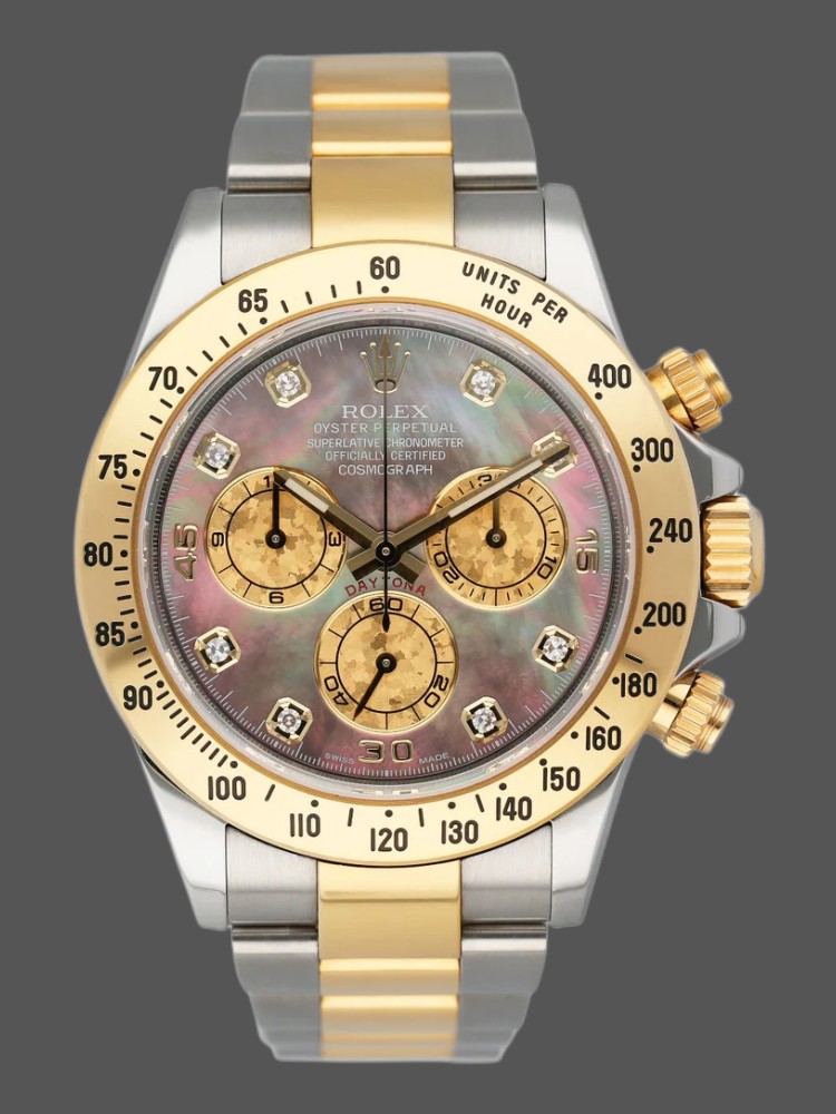 Dark Mother of Pearl Black Dial Chronograph 40mm Mens