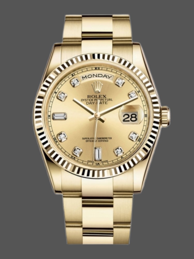 Champagne Diamond Dial Date
