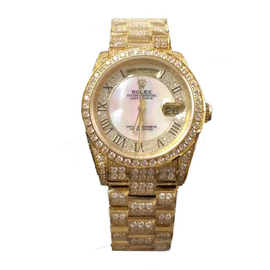 Ice Blue Dial Yellow Gold 41mm Men