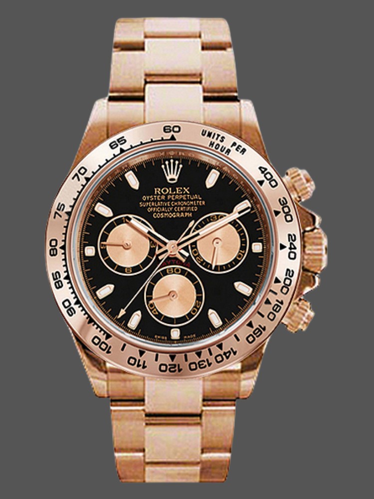 Black Dial Everose Gold 40mm Men