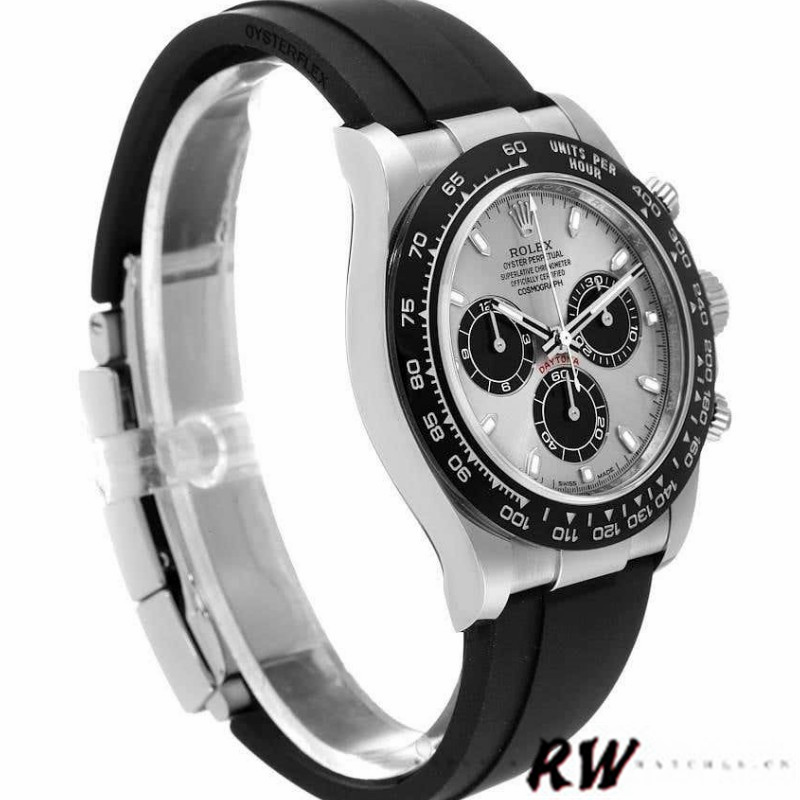 Grey Dial White Gold Chronograph 40mm Mens