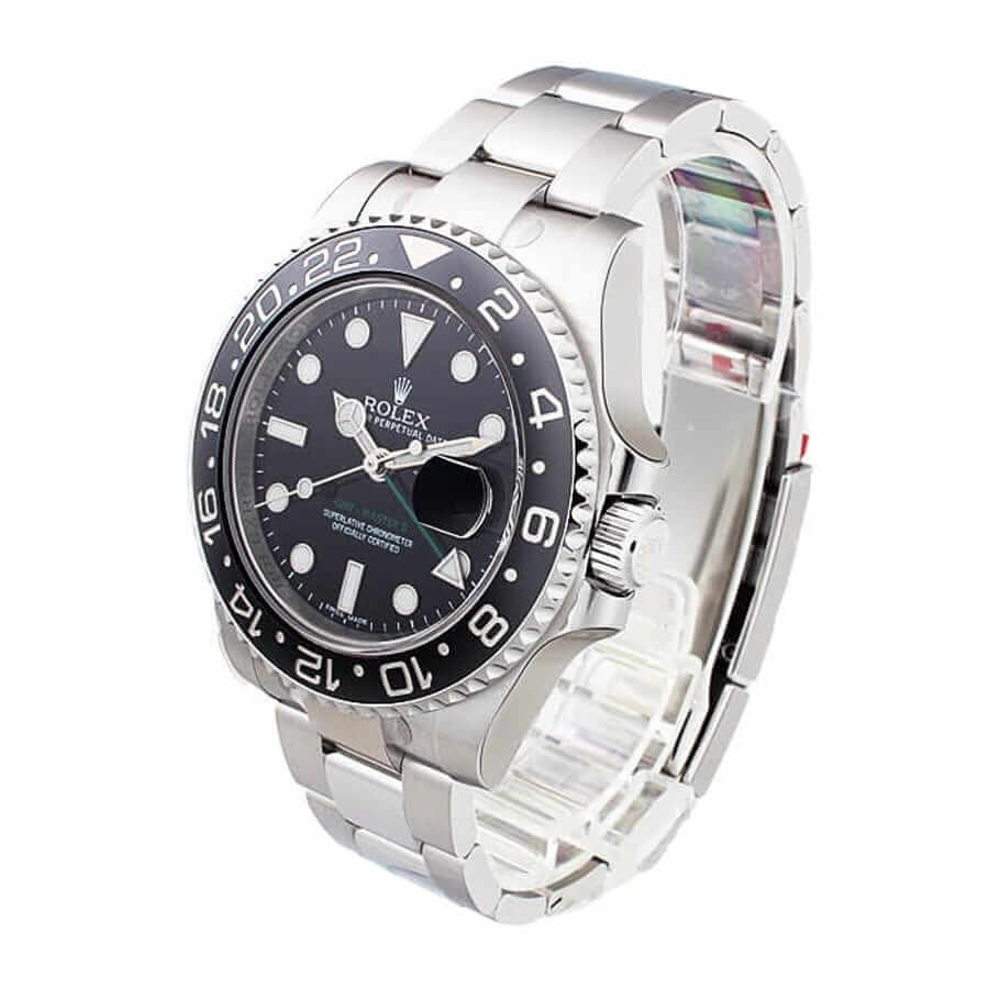 Black Dial Oystersteel Red & Blue Bezel 40mm Men