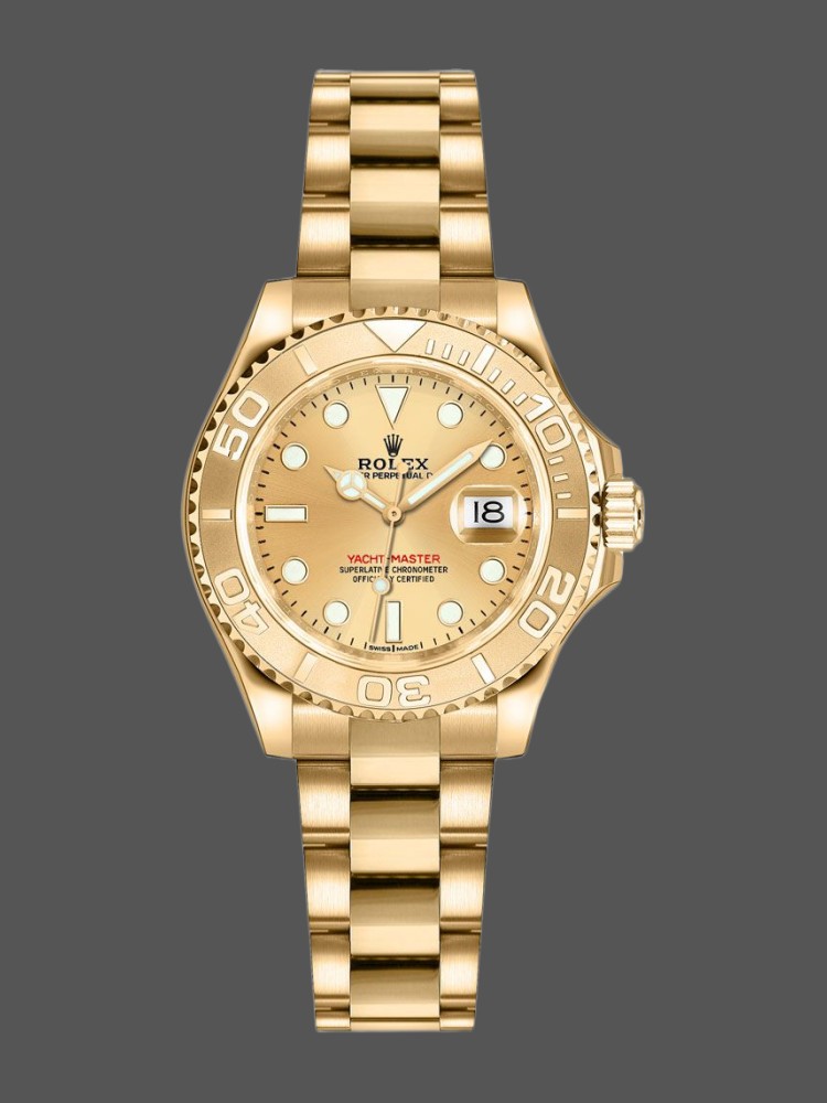 Yellow Gold Sport Chronograph Champagne Dial 29mm Lady
