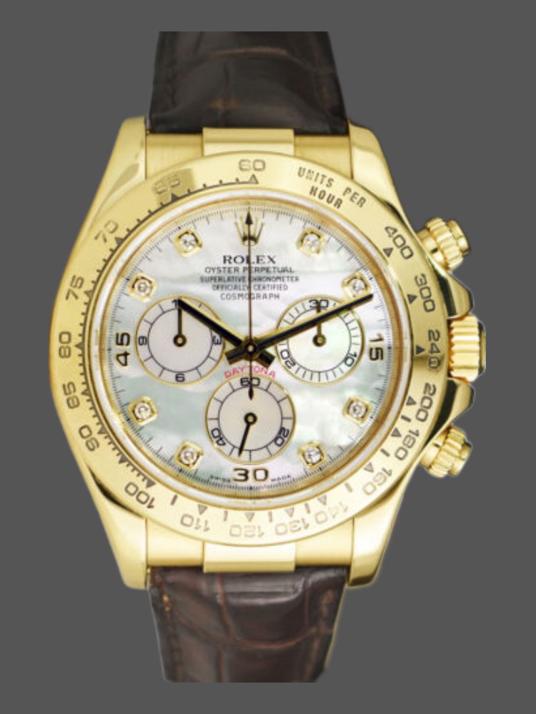 Yellow Gold MOP Diamond Dial Chronograph