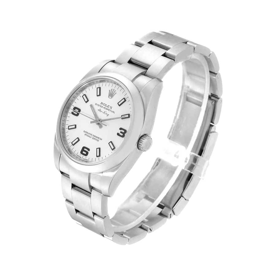 White Dial Stainless Steel 34mm Unisex