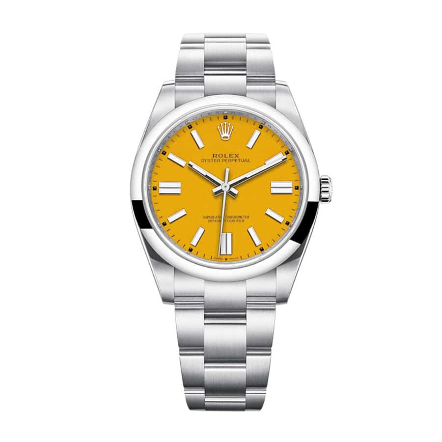 Orange Dial Stainless Steel 39mm Men