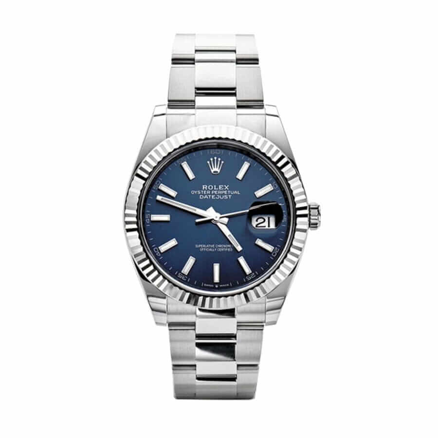 Blue Dial Stainless Steel 41mm Men
