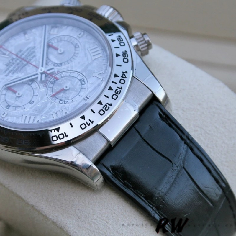 Meteorite Dial Leather Strap Chronograph 40mm Mens