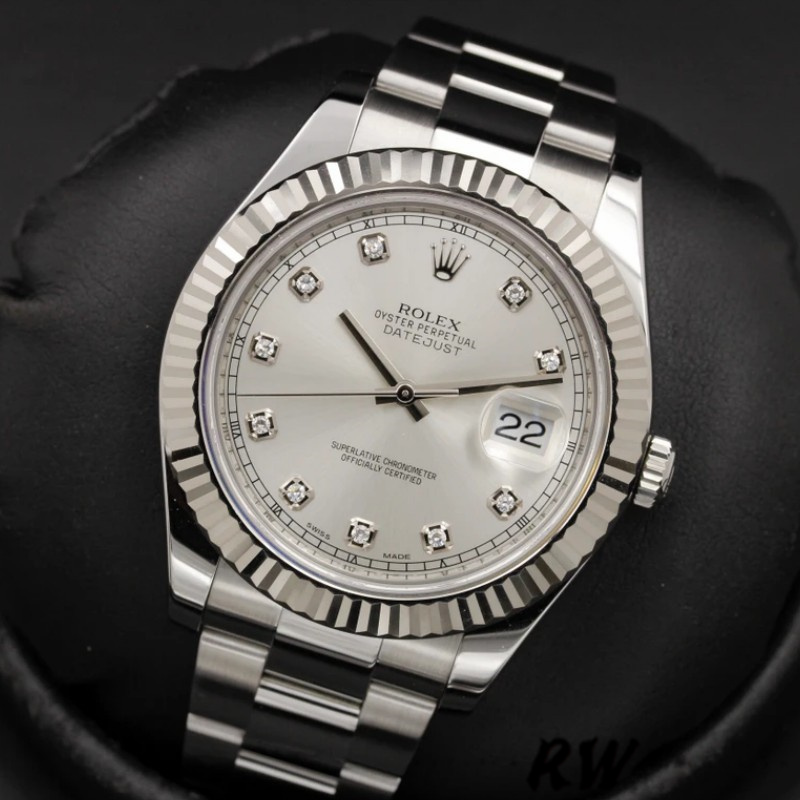 Diamond Dial Date-Display 41mm Mens