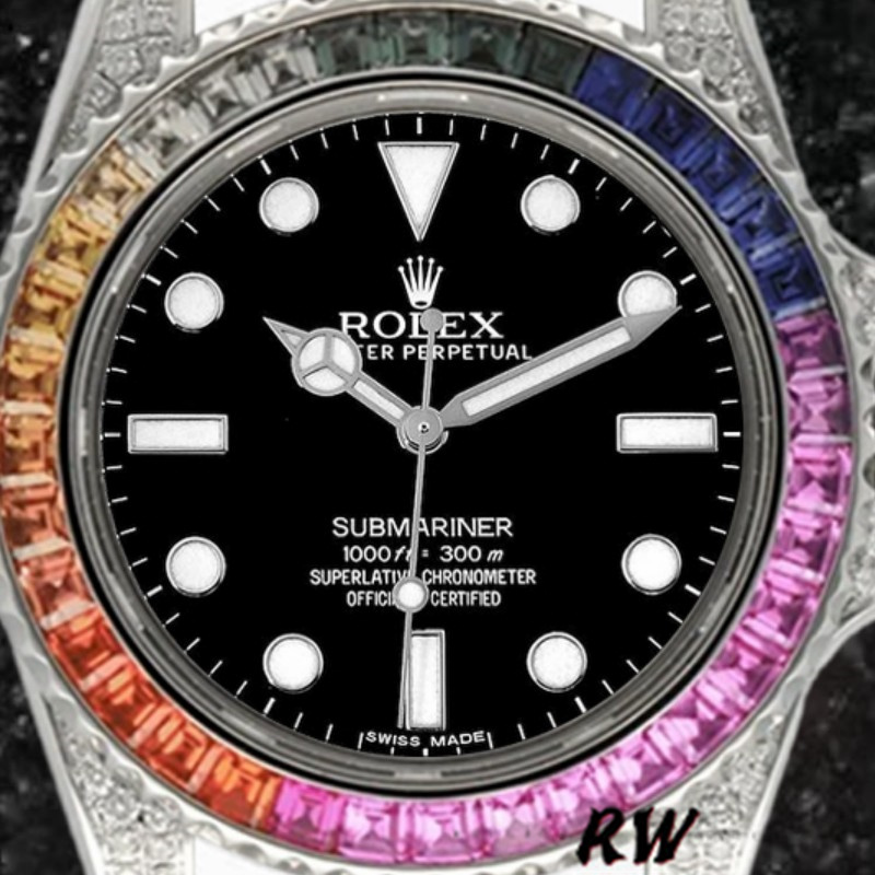 Black Dial White Rubber Strap Diver
