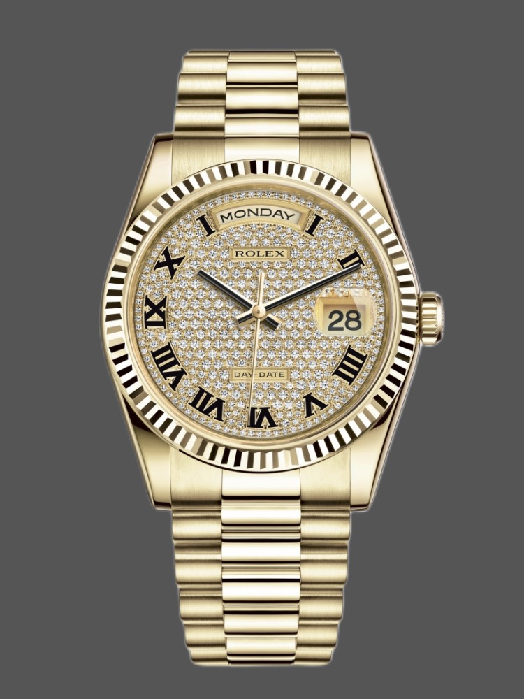 Pave Diamond Dial Date
