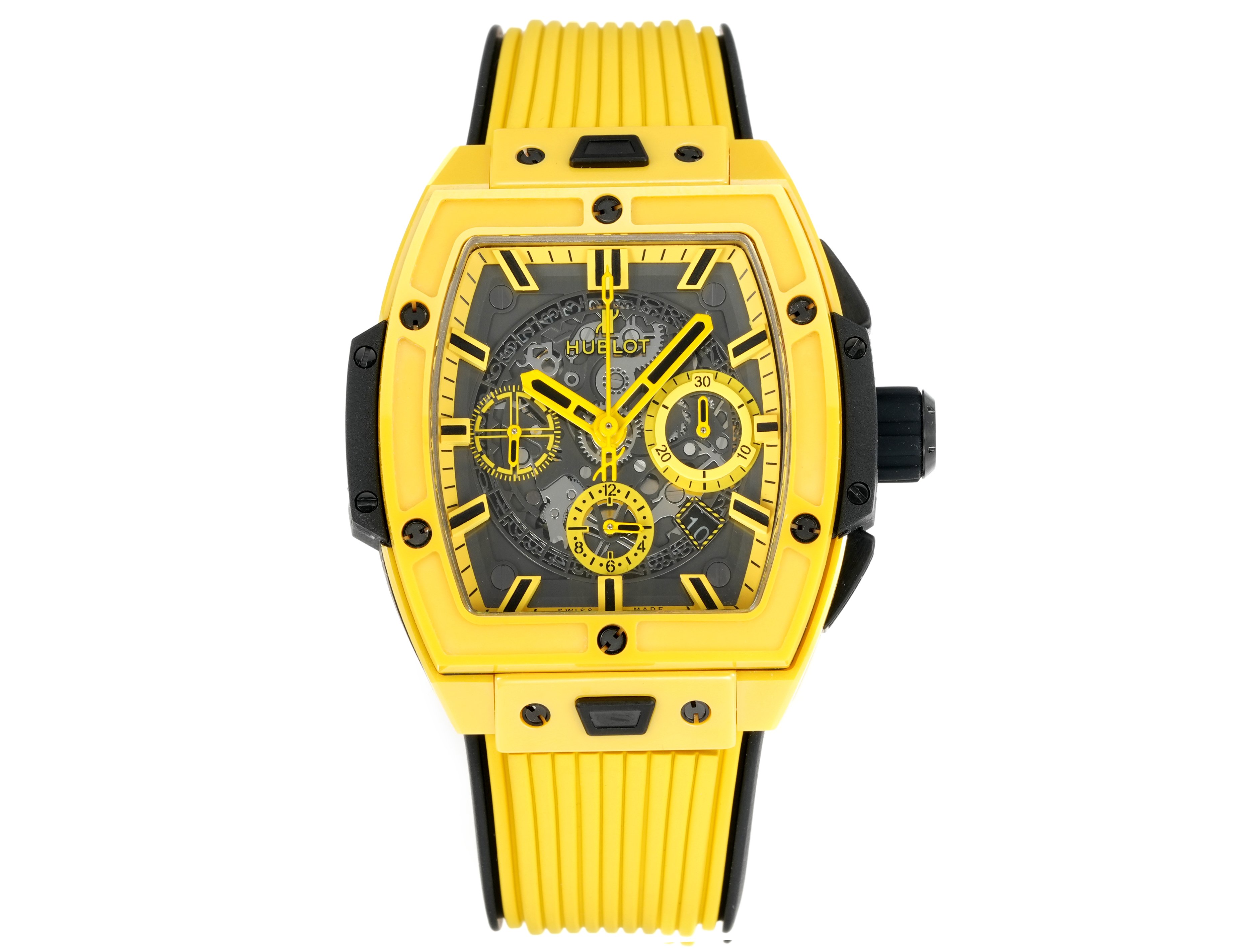 The Apex Yellow Ceramic Racing Chronograph with Skeleton Dial