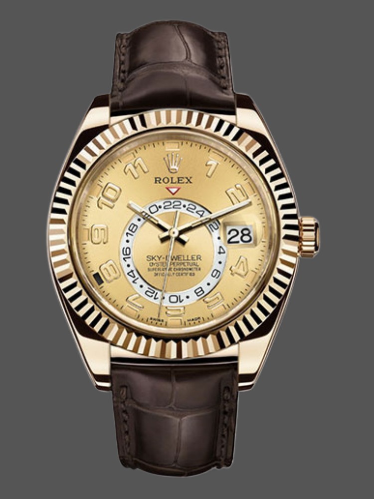 Champagne Arabic Dial Yellow Gold