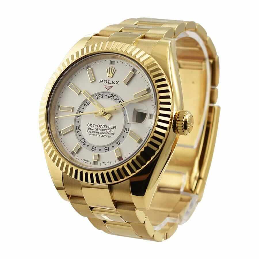Fluted Bezel Yellow Gold 42mm Men