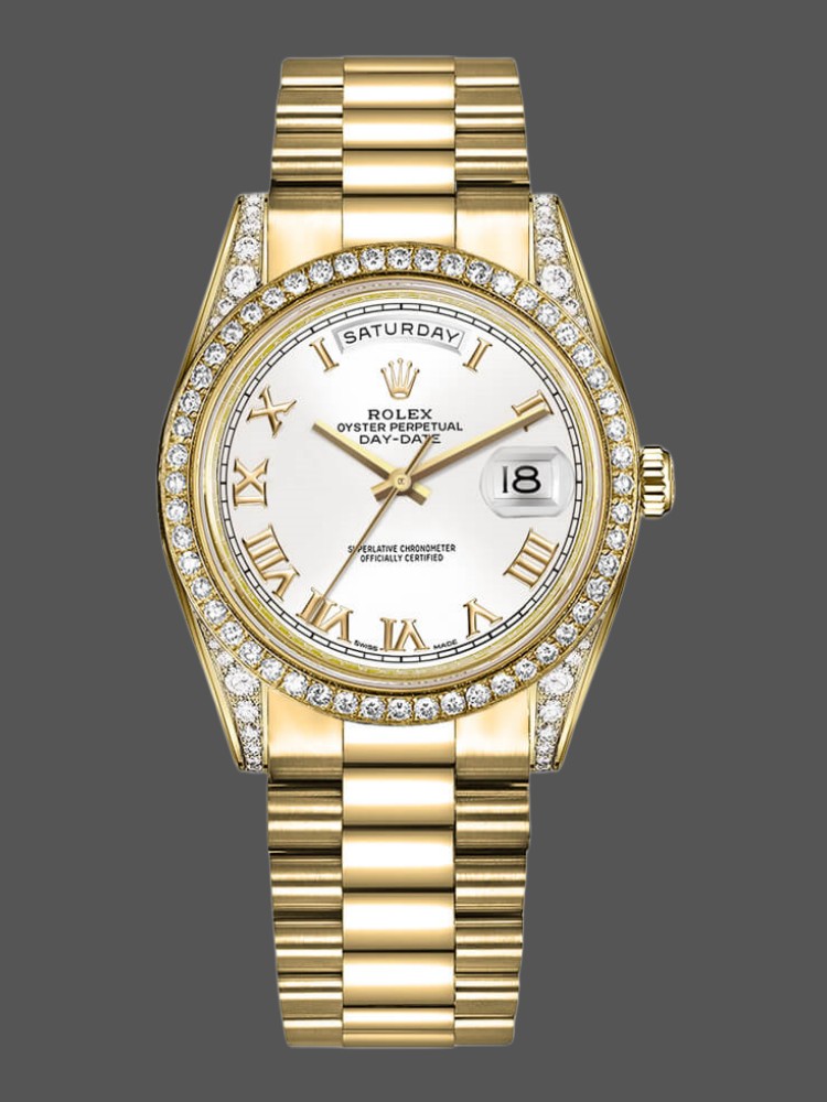 Yellow Gold White Roman Numeral Dial