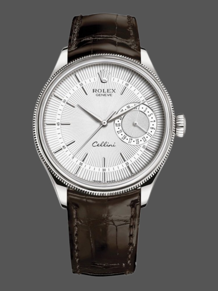Silver Dial Brown Leather Strap