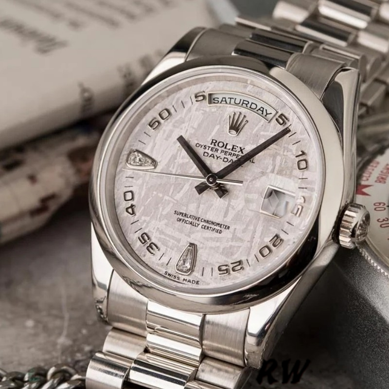 Meteorite Grey Dial Platinum Date 36mm Unisex