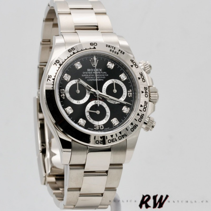Black Dial White Gold 40mm Men
