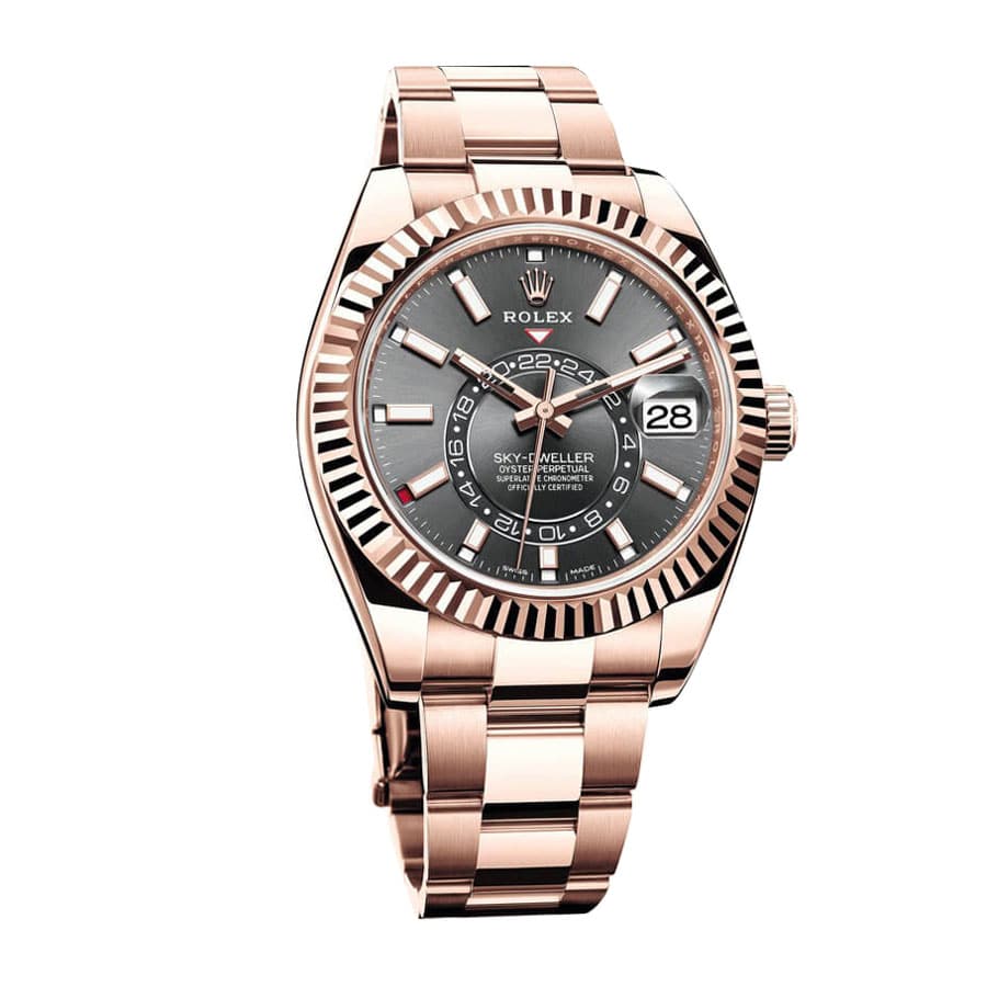 Rhodium Dial Everose Gold 42mm Men