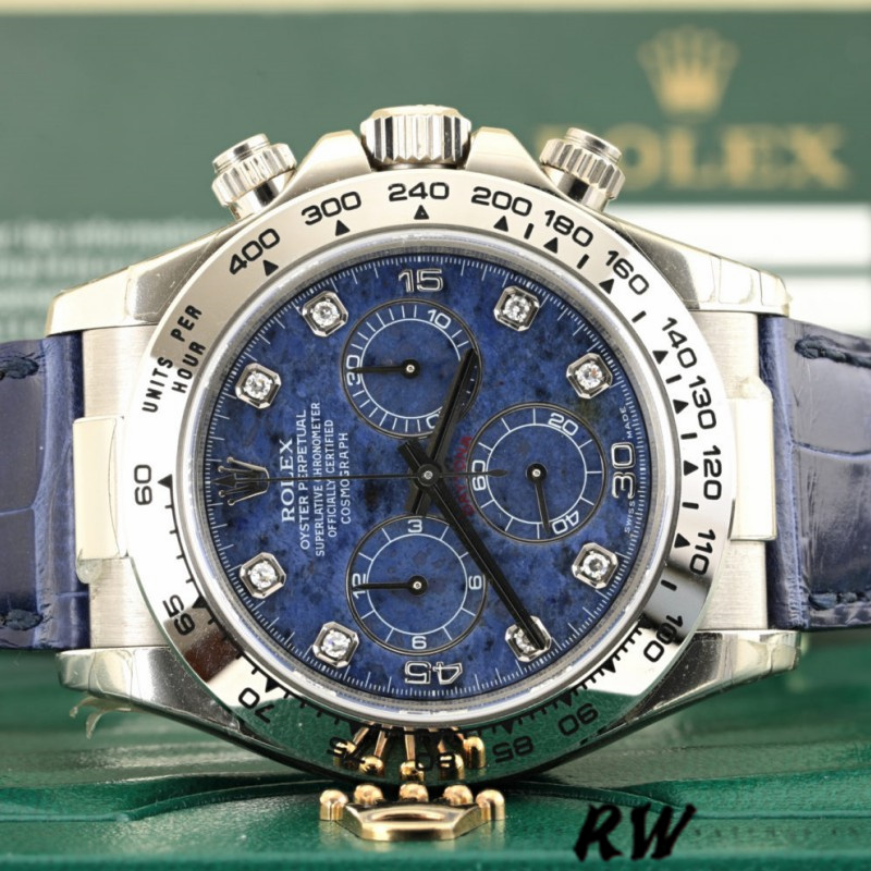Sodalite Diamond Dial Chronograph 40mm Mens