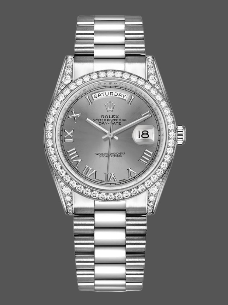 Rhodium Grey Roman Numeral Dial